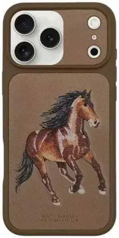 SANTA BARBARA LEATHER BORIS SERIES BLACK COVER FOR IPHONE 17 PRO MAX